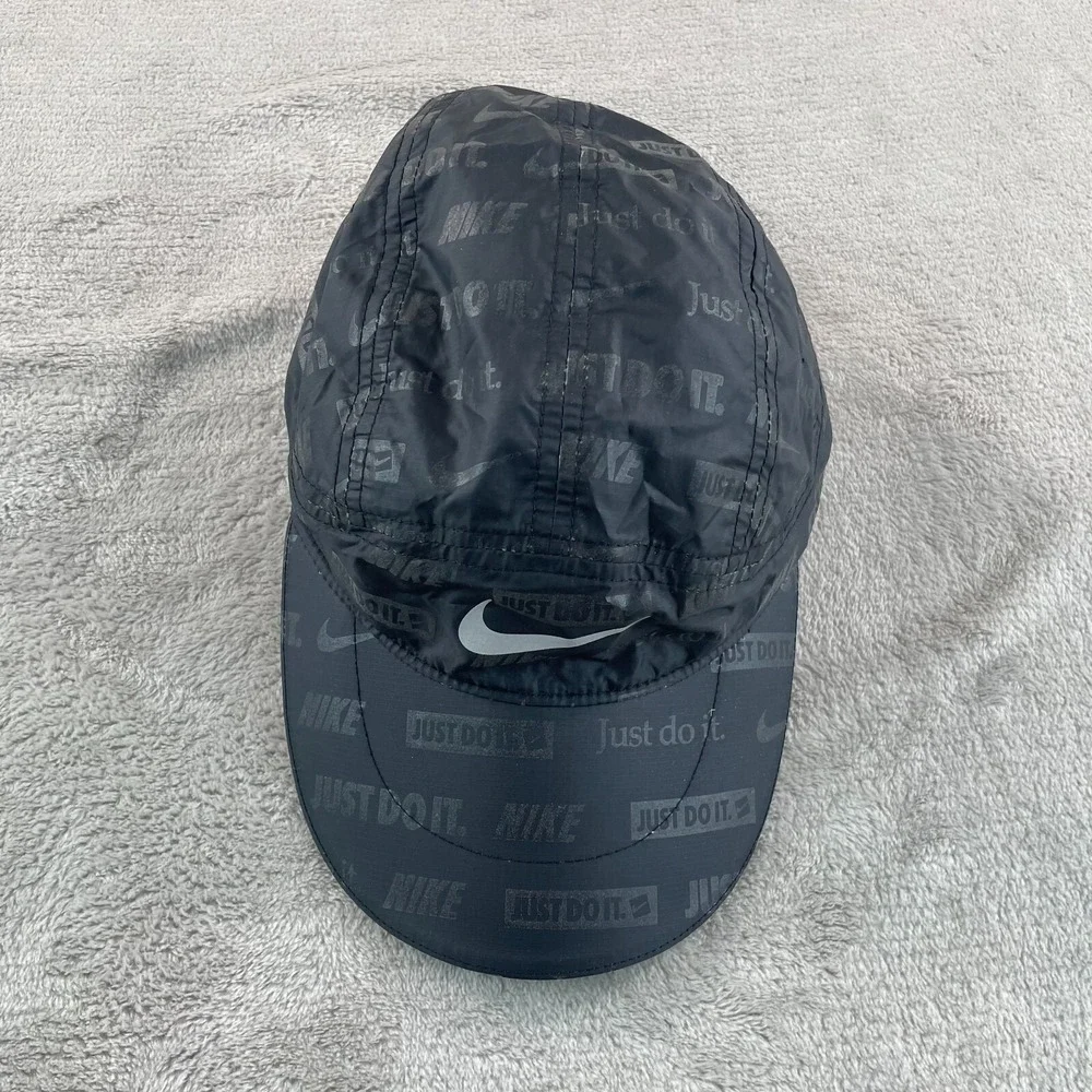 Nike Tailwind Ghost Flash Hat Black AOP Strapback Running‎ Cap All Over Print